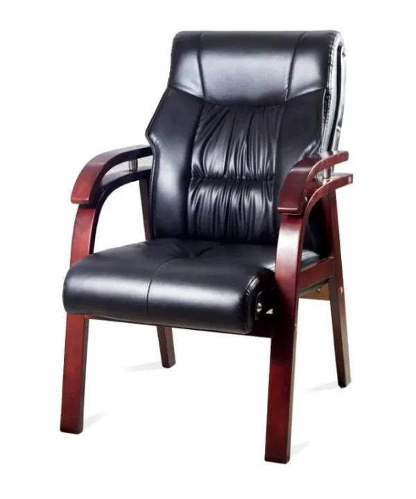 Mesh waiting chair mounted on a metal frame