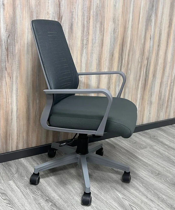 Mid-back mesh chair with a mechanism for seat height adjustment