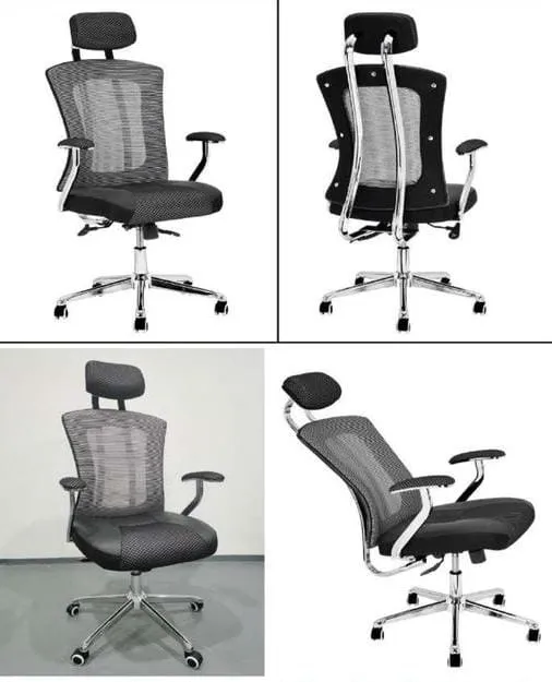 Ergonomic mesh chair with headrest