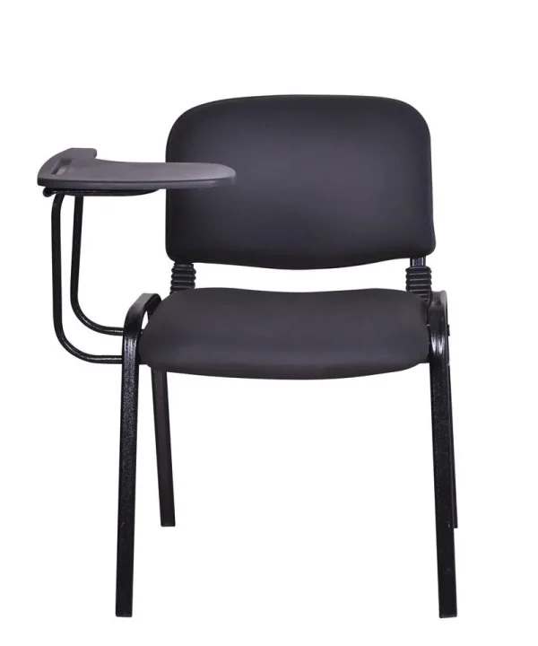 Mesh waiting chair mounted on a metal frame