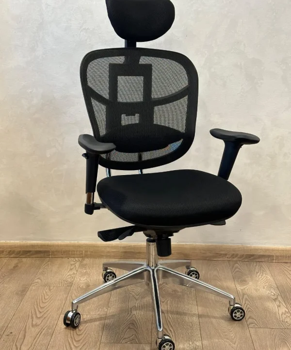 Ergonomic mesh chair with headrest