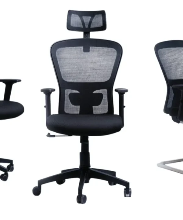 Ergonomic mesh chair with headrest